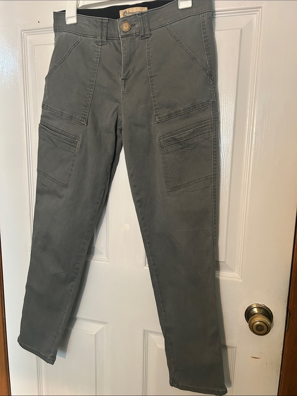 Democracy women’s green Cargo Pants with Utility Pockets
